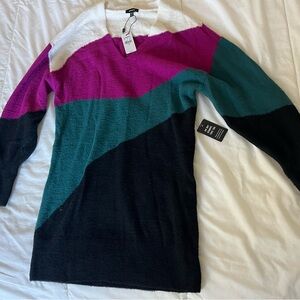 Colorblock V-Neck Sweater